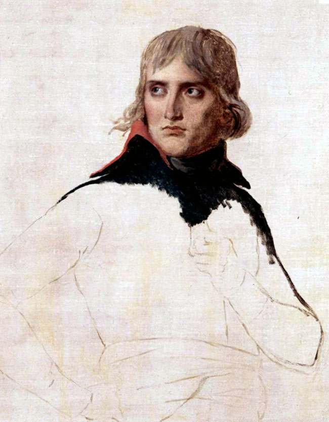 Portrait de Bonaparte par jacques Louis David