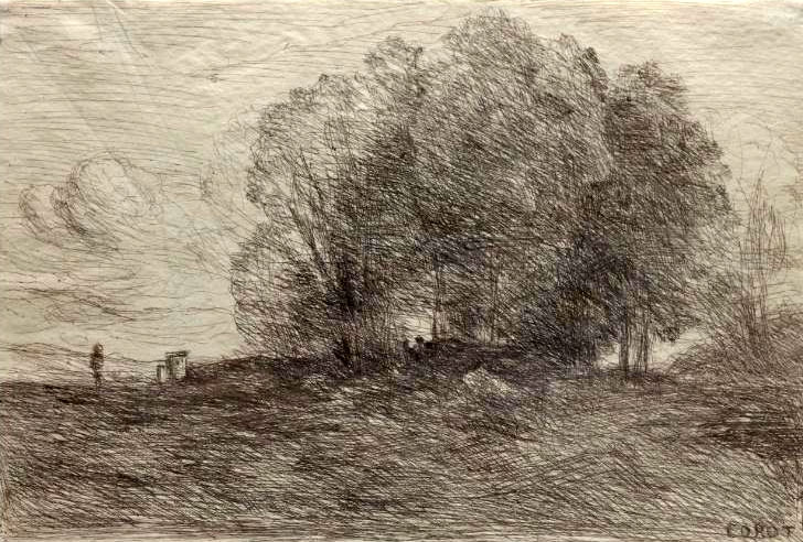 Jean-Baptiste Camille Corot, « Groupe d’arbres »